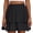 Black, variant on FengLS Women's Mini Skirt Comfortable Elastic High Waist Short Skirt Double Layer Ruffle Hem Flowy Skirt Spring Summer A-Line Short Skirt