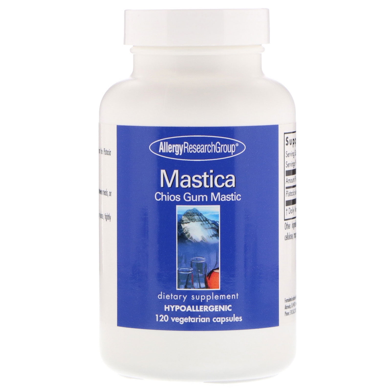 Allergy Research Group Mastica Chios Gum Mastic 120 Vegetarian Capsules