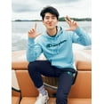 thumbnail image 3 of Champion Men's Graphic Powerblend Fleece Hoodie, Black Script, Medium, 3 of 8