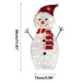 thumbnail image 4 of Ongmies Light Up Snowman, Christmas Lighting Snowman Outdoor Yard Decoration - Pre-Lit Snowman With Battery-Powered Acrylic Christmas Decoration, Christmas Decorations Indoor, 4 of 4