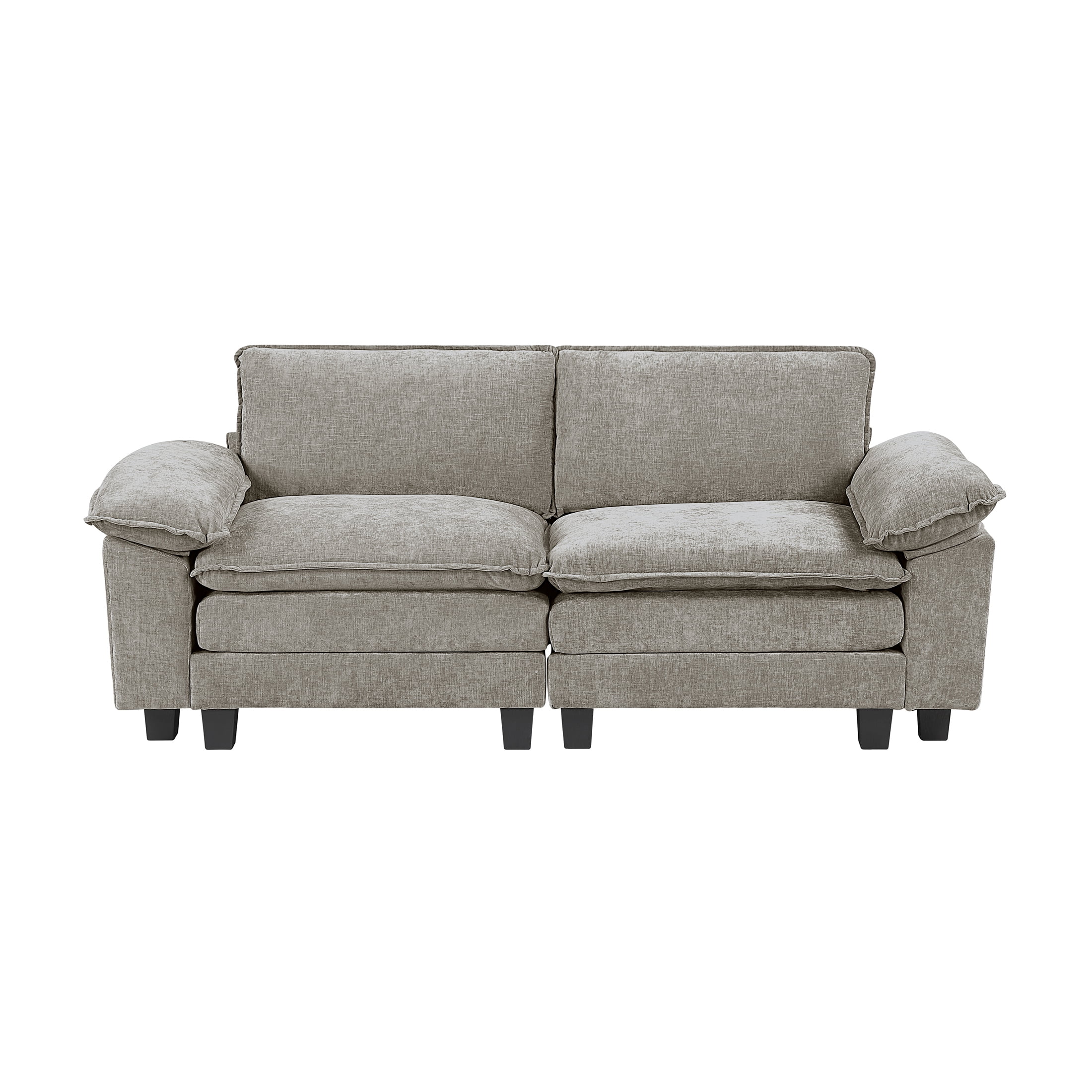 OakvillePark Corvan Chenille Love Seat, Dark Pewter