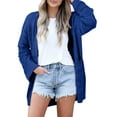 thumbnail image 4 of Eytino Cardigans for Women Long Sleeve Open Front Contrast Cardigan Sweaters Oversized Chunky Knit Hooded Sweaters Coat, 4 of 5