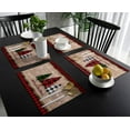 thumbnail image 3 of mubwai Merry Christmas Placemats Set of 6,Cotton Linen Table Mats Non-Slip Washable Buffalo Plaid Farm Xmas Tree Snowflake Pine Tree Placemat for Holiday Party Dining Kitchen Table Decor, 3 of 6