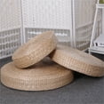 thumbnail image 6 of Handwoven Straw Round Floor Tatami Pouf Cushion, Meditation Woven Pillow Japanese Yoga Pad 40X6Cm Flat Weave, Padded Seating For Room Decor And Floor Meditation Use, 6 of 7