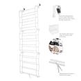 thumbnail image 3 of Mainstays over the Door Shoe Rack Storage Organizer 36 Pair White, 3 of 6