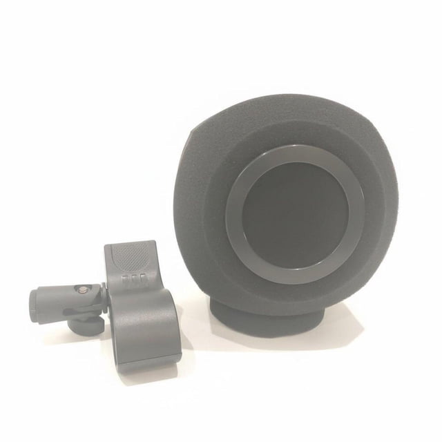 Funda De Espuma Fonoabsorbente Resistente Al Viento Para Micrófono. Esponja Fonoabsorbente Que Reduce El Eco. Protector Antiviento De Espuma Para Micrófono Para Condensador C1 negro con clip