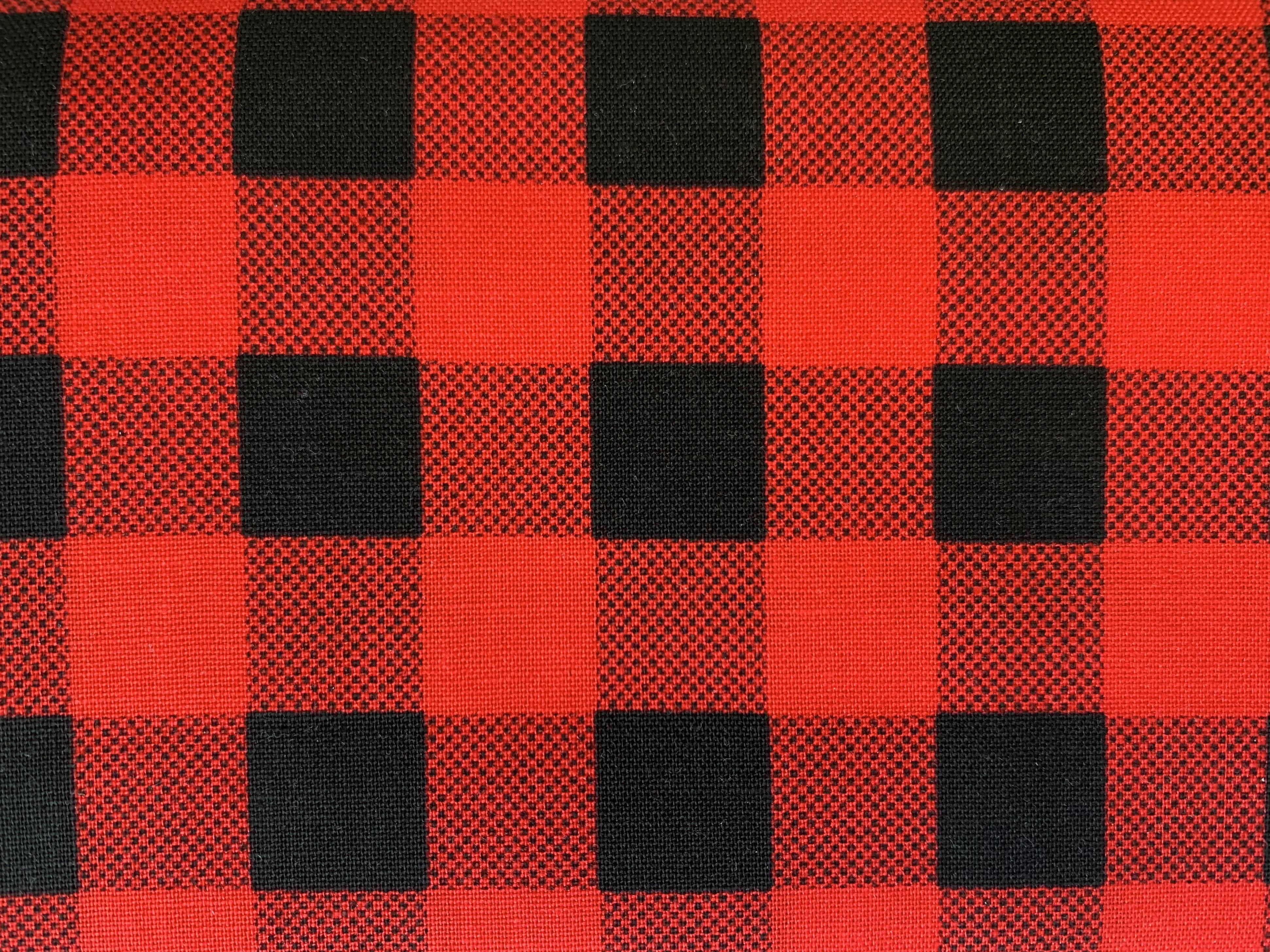 (3 pack) Mainstays 100% Cotton 1 Yard Precut Fabric R/B Buffalo Plaid