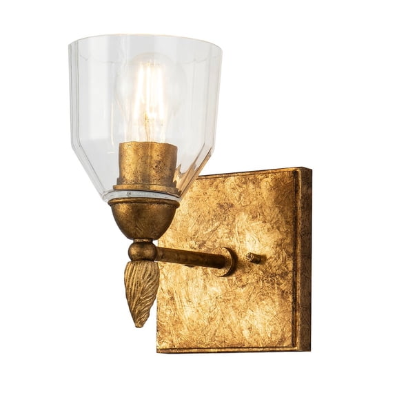 Lucas McKearn Felice 1-light Acorn-shaped Bath Vanity Light in Antique Gold