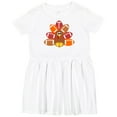 thumbnail image 3 of Inktastic Thanksgiving Cute Football Turkey Girls Toddler Dress, 3 of 5