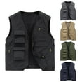 thumbnail image 4 of WREESH Fashion Vest Men Solid Sports Casual Zipper Multi-Pocket Quick Drying Sleeveless Outdoor Jackets Black, 4 of 4