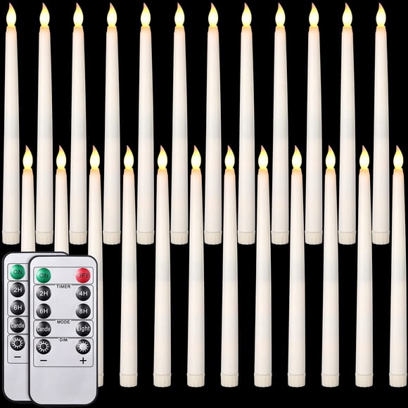 Velas de Cera sin Llama Parpadeantes Tuanse con Control Remoto - Pack de 24