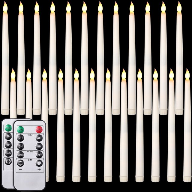 Velas de Cera sin Llama Parpadeantes Tuanse con Control Remoto - Pack de 24