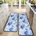 thumbnail image 4 of Kitchen Rugs Sets Of 2,Pioneer Flower Floral Print Pattern Anti Fatigue Kitchen Mat Rugs Non Slip Washable,Decorative Kitchen Floor Mats for Kitchen,Sink,Laundry,17"x47"+17"x47", 4 of 5