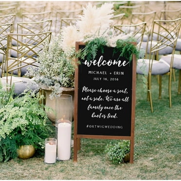 FATIVO Rustic A Board Magnetic Chalkboard Signs Double Sided Blackboard Brown - 20" W x 39" H
