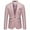 Pink, variant on Hontri Men's Blazers & Suit Jackets, Mens Casual Autumn and Winter Trend Collar Single Two Buttons Slim Fit Round Hem Pockett Jacket Small Suit Sky Blue 3Xl