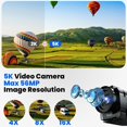 thumbnail image 2 of Campark 5K Video Camera Camcorder 3" Touch Screen Dual lens 56MP Vlogging Cameras for YouTube with Microphone, 2 of 4
