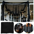 thumbnail image 4 of KMMYS Halloween Gauze Decoration, Eerie Draping Fabric with Ghostly Cutouts for Party and Event Decorations, Versatile Hanging Backdrop for Haunted House and Halloween Decor, 4 of 9