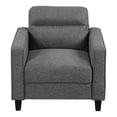 thumbnail image 2 of Furniture of America Alen Fabric Upholstered Track Arm Accent Chair in Gray, 2 of 13