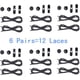 thumbnail image 3 of Cordones elásticos sin atar para niños y adultos, con cinta de bloqueo, 6 pares, reemplazan los cordones sin atar para zapatillas deportivas, 3 of 6