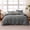 Gray, variant on Sleep Zone Washed Microfiber 100gsm Duvet Cover Set, All Season Bedding, Queen Navy Blue