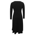 thumbnail image 4 of TMOYZQ Women's Long Sleeve Ruched Layered Ruffle Hem Tiered A Line Maxi Dress Casual Round Neck Empire Waist Flowy Long Dresses with Pockets, 4 of 4