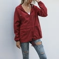 thumbnail image 4 of Women's Waterproof Raincoat Lightweight Rain Jacket Hooded Windbreaker with Pockets for Outdoor Casual Zip Up Hoodie, 4 of 8