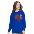 thumbnail image 3 of Awkward Styles Thanksgiving Youth Sweatshirt Pink Turkey Crewneck Tee for Kids, 3 of 5