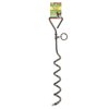 Four Paws Pet Select Walk-About Spiral Tie Out Stake for Dogs Silver 19 Inch