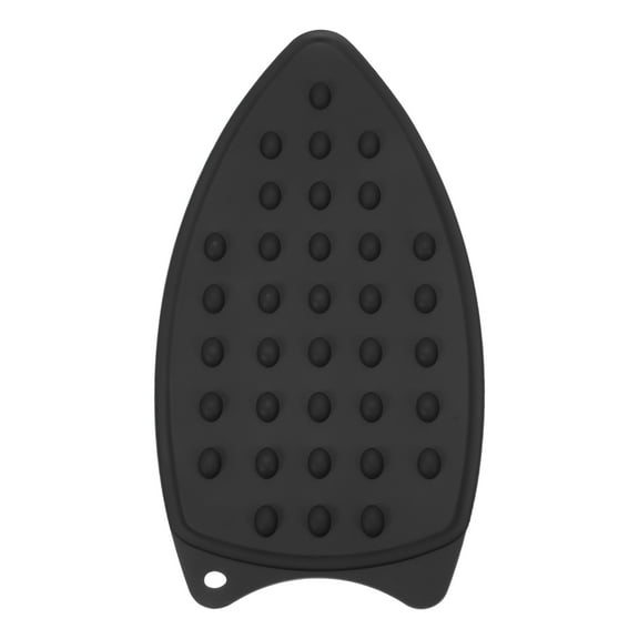 Uxcell Silicone Iron Rest Pad, Multipurpose Hot Heat Resistant Iron Rest Plate Protective Pad for Ironing Board Hot Resistant Steamer Steam Compact Mat, Black