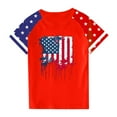 thumbnail image 4 of GERsome Unisex Kids American Flag T-Shirts Boys Girls Crewneck Short Sleeve Patriotic Graphic Tees for 4th of July, 5-6 Years, 4 of 4