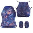 thumbnail image 4 of Whosucclay Butterfly Galaxy Star Print Gaming Chair Covers, Stretch Office Seat Covers with Armrest Cover, Rotating Desk Chair Protector Cover Decor for Home, Studio, 4 of 8