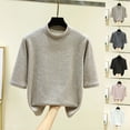 thumbnail image 2 of Fengactive Women's Turtleneck 3/4 Sleeve Shirts Casual Comfy Regular Solid Color Pullover Tops, 2 of 5
