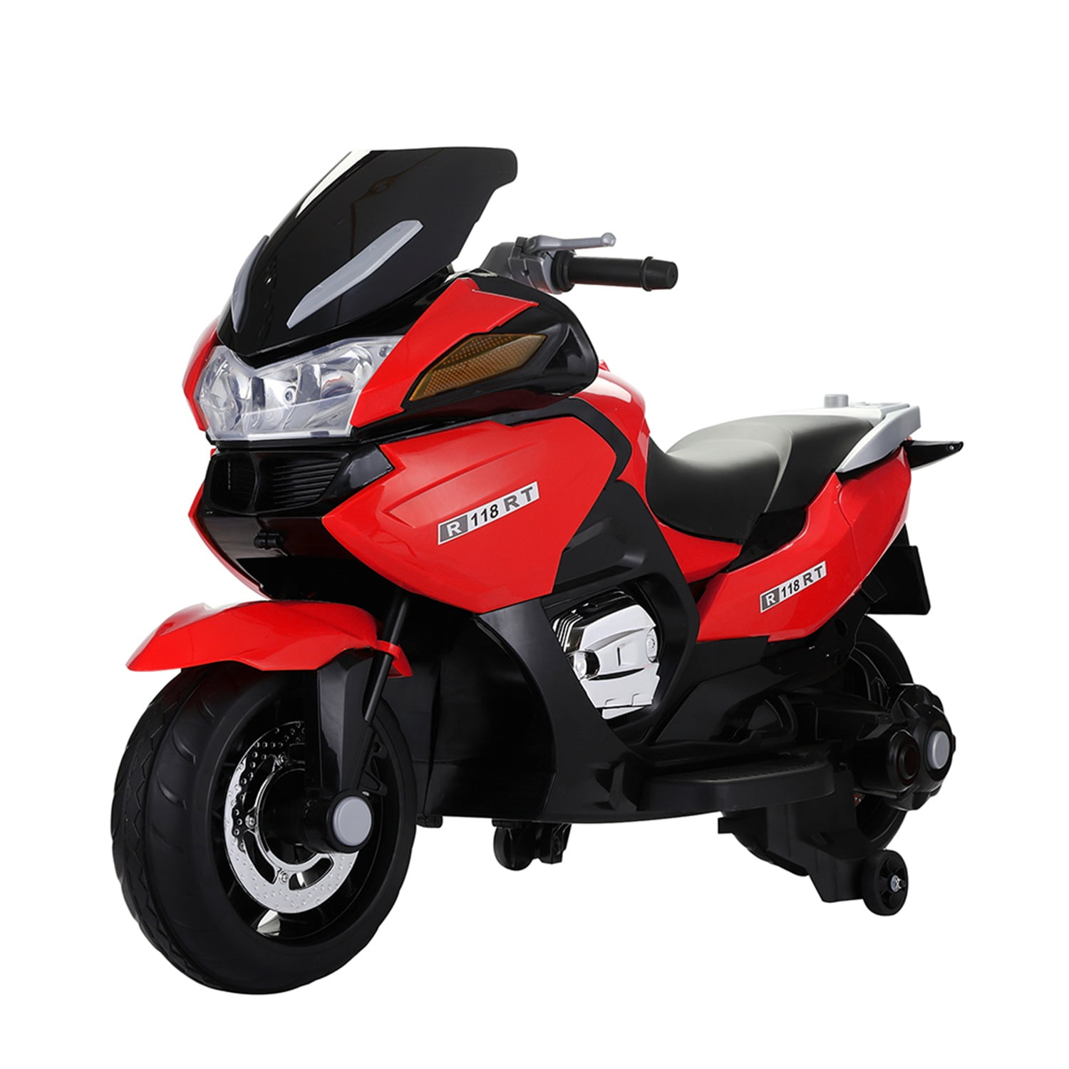 CIPACHO 12V Battery Powered Kids Ride on Police Motorcycle, Electric Car Toy with Training Wheel, Red CIPACHO 12V Battery Powered Kids Ride on Police Motorcycle, Electric Car Toy with Training Wheel, Red