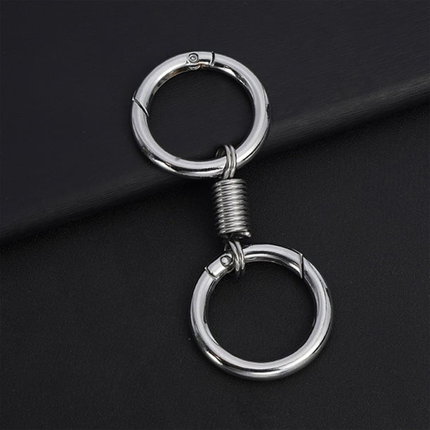 Xihbxyly Llavero de Doble Espiral con Resorte, Exquisito Diseño de Resorte, Estilo Colgante de Alta Gama, Organización Segura de Llaves, Accesorio Versátil para Vehículos, Hogar U Oficina, Tamaño 8 X