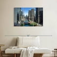 thumbnail image 2 of Elephant Stock Chicago Riverside Towers Wall Art - Horizontal Multi Panel Canvas - Living Room Wall Decor - Places Multi Panel - Gray And Blue Decor - 38" x 24", 2 of 8