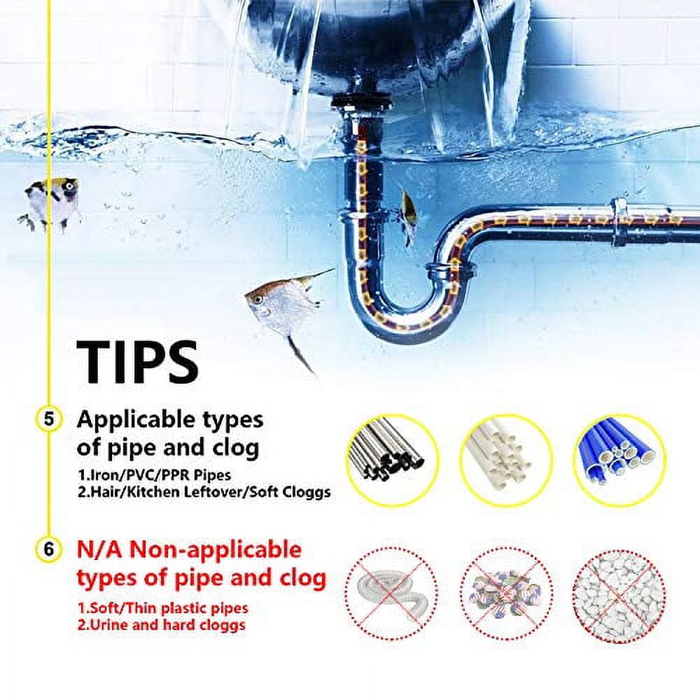 Drainsoon Auger 25 Ft with Gloves, Plumbing Snake Drain Auger Hair Clog  Remover, Heavy Duty Pipe Drain Clog Remover for Bathtub Drain, Bathroom Sink,  Kitchen and Shower Drain Cleaning 