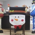 thumbnail image 3 of Funda trasera para silla de Navidad 2 piezas JAMW muñeco de nieve para cocina hotel decoración de fiesta Sencillez, 3 of 5