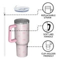 thumbnail image 4 of 1pc Bow 40oz Tumbler with Straw & Handle - Insulated Stainless Steel Cup | Holiday Gift for Man Women (Christmas, Valentine's, Birthday), 4 of 7