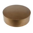 thumbnail image 3 of Rano Coffee Table, 40 Inch Round Brass Iron Top, Modern Drum Shape, 3 of 3