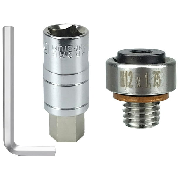 Tornillo Tuerca Perno Sumidero Magnético Drenaje Aceite Piezas Coche Acero Inoxidable