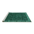 thumbnail image 2 of Ahgly Company Machine Washable Indoor Square Persian Turquoise Blue Bohemian Area Rugs, 3' Square, 2 of 4