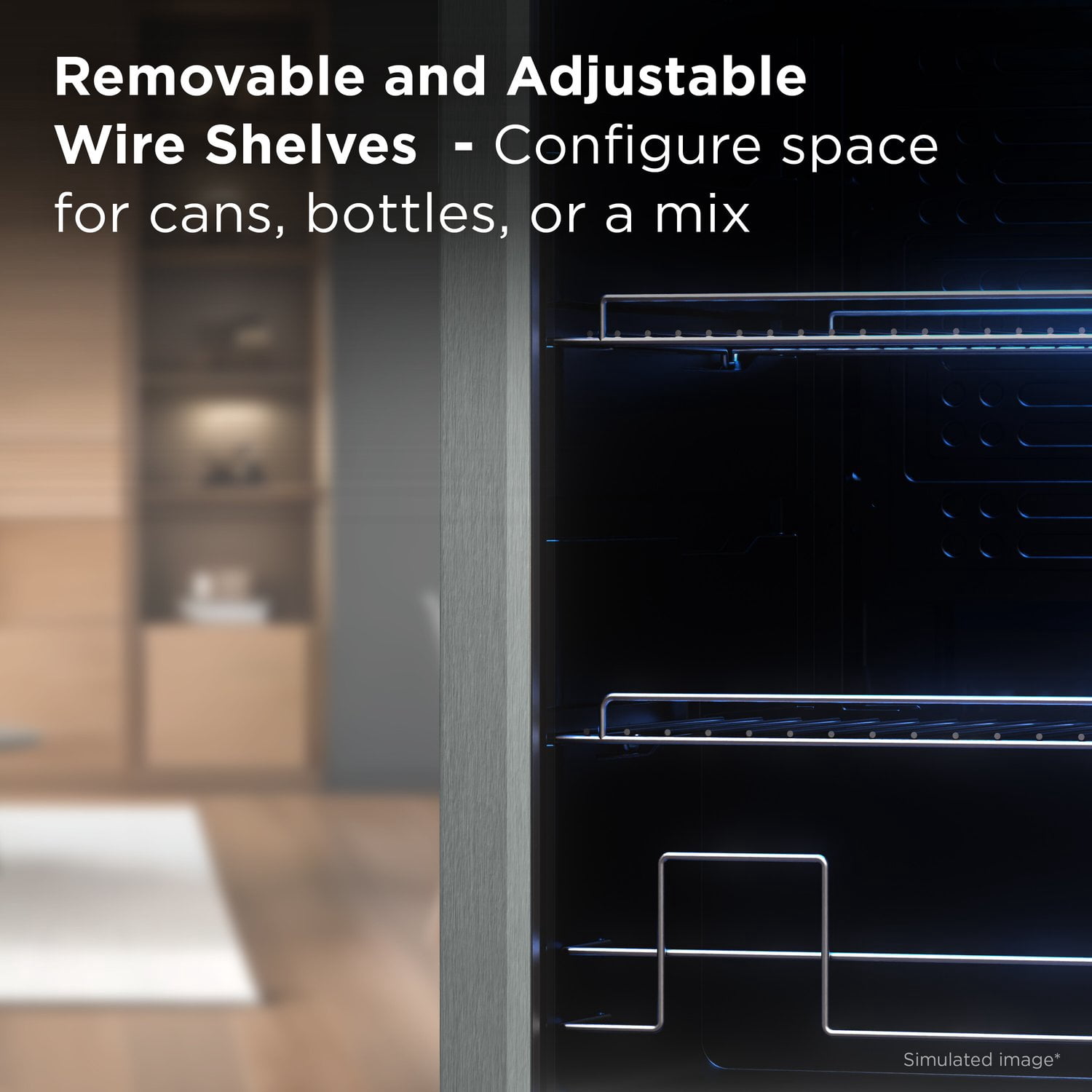 TCL Stainless Steel Single Door 102 Can Beverage Cooler for Kitchen, Bedroom & Office, 2.4 Cu. Ft.