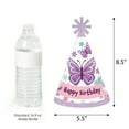 thumbnail image 3 of Big Dot of Happiness Beautiful Butterfly - Cone Happy Birthday Party Hats for Kids and Adults - Set of 8 (Standard Size), 3 of 7