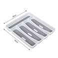 thumbnail image 3 of 5 Compartments Anti-skid Cutlery Organizer Container for Kitchen Drawer Silverware Tableware Organizer Spoon Knife Fork Separation Divider Storage Case, 3 of 6
