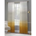 thumbnail image 4 of Burnt Orange Beige Ombre Sheer Curtains 108 Inch Length 2 Panels for Living Room, Modern Abstract Art Texture Voile Kitchen Curtain Set, Luxury Privacy Drapes Window Treatment for Bedroom, 4 of 7