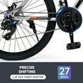 thumbnail image 4 of 27.5 Inch Mountain Bike for Adult, 27-Speed Dual Suspension High-Carbon Steel MTB Bicycle, Dual Disc Brake Bikes for Men Women, Silver, 4 of 11