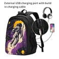thumbnail image 2 of Easygdp Astronaut Floating purple Space Mochila para Laptop de Viaje con Puerto USB, Mochila para Laptop con Puerto de Carga USB para Mujeres y Hombres, 2 of 7