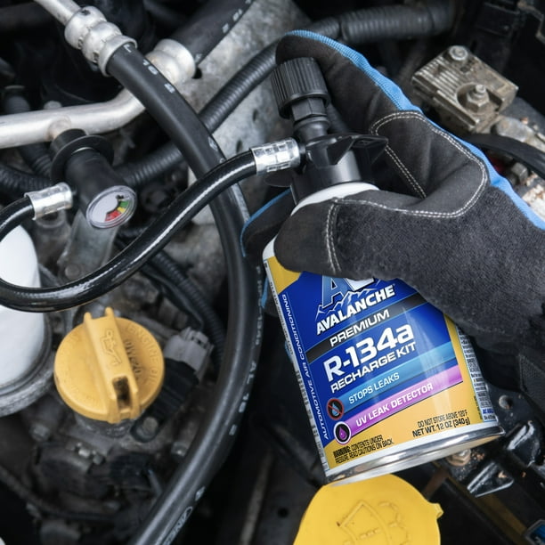 AC Avalanche 12oz. R134a Automotive Refrigerant Kit w/Analog Gauge