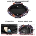 thumbnail image 3 of Darkpurple Daisy Flower Orange Petals Pattern Travel Tote Bags for Women Carry On,Large Weekender Bags for Women Travel,Multi Functional Duffle Bag for Work,Shopping,Sports, 3 of 5