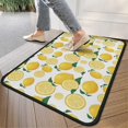 thumbnail image 4 of Yellow Lemon Fruit Slices White Pattern Door Rugs,Washable Non Slip Door Mats Indoor,Decorative Door Mats,Entry Mat Indoor for Entrance,Bedroom,Kitchen,Bathroom,30"x17", 4 of 6